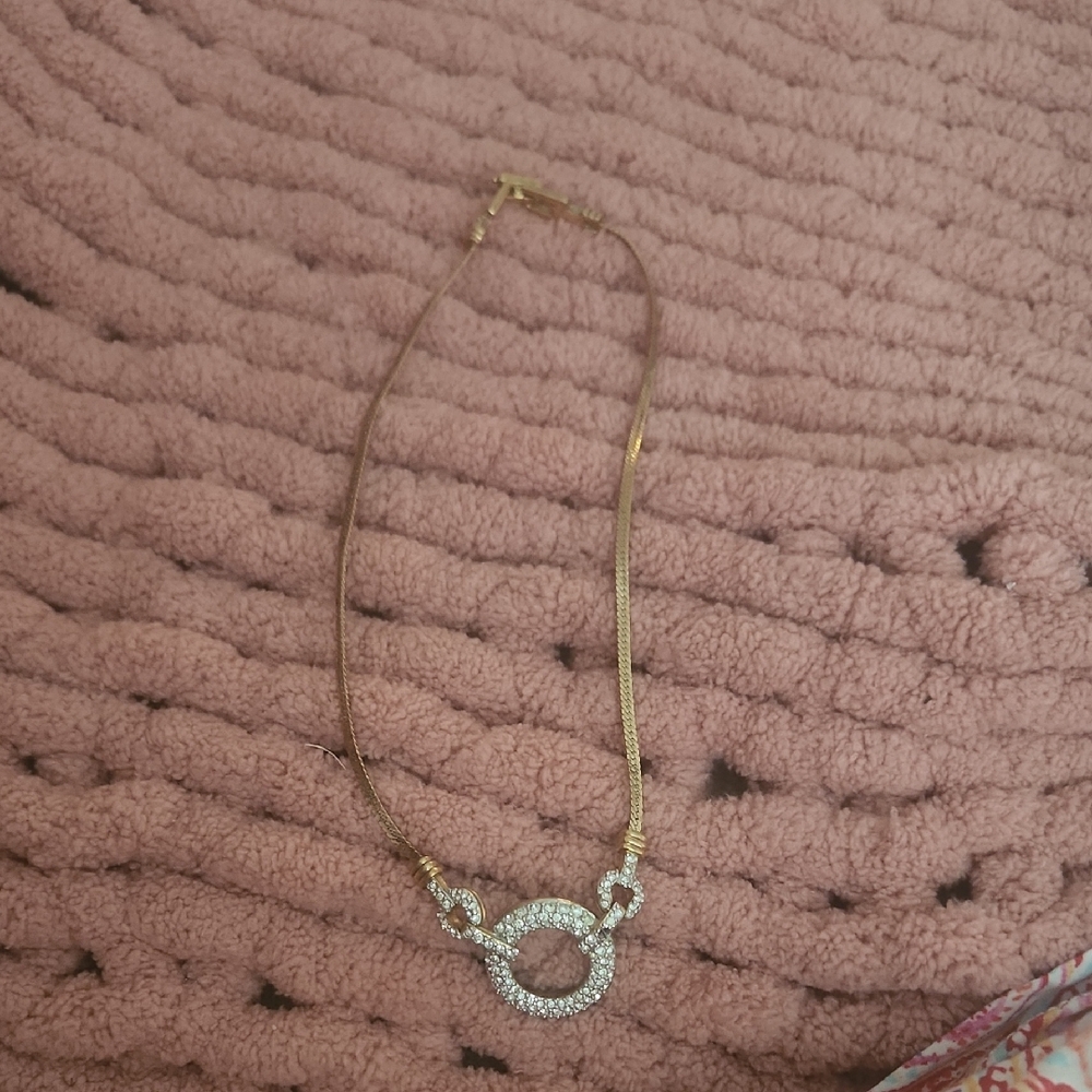 Swarovski Gold and Silver Circle Necklace